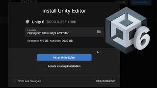 How to download and install Unity 6 Editor using Unity Hub