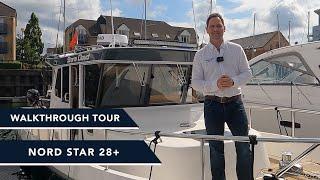 Nord Star 28+ Walkthrough Tour - Similar style to Sargo, Botnia Targa - Pilot House Sports Boat