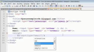 JQuery Tutorial 24 - Attribute Selector with an example