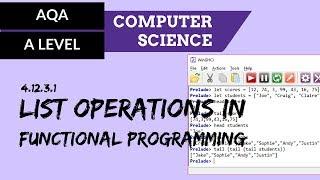 AQA A’Level List operations in functional programming