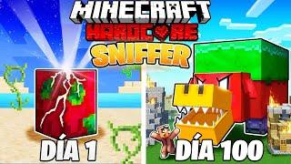 SOBREVIVÍ 100 DÍAS como un SNIFFER en MINECRAFT HARDCORE!