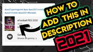 How To Add Game Title In Video Description 2021/How To Add Game In Description 2021/Game Logo