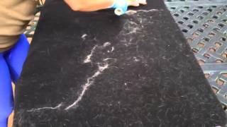 How to remove dog hair from a fleece blanket