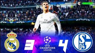 Real Madrid 3-4 Schalke - UCL 2014/15 - Ronaldo Scores Two Headers - [EC] - FHD