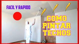 COMO PINTAR TECHOS CON RODILLO SIN SALPICAR Y SIN DEJAR MARCAS  tutorial pintar y COMO RECOTAR