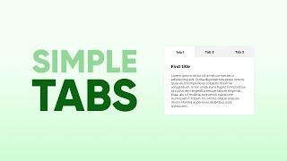 Simple Tabs using HTML, CSS & JavaScript