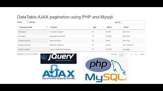 DataTable AJAX pagination using PHP and Mysqli