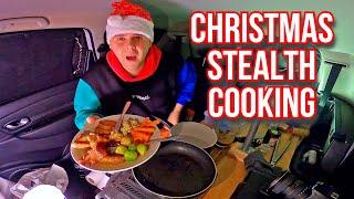 Stealth Cooking Christmas Dinner In My Car! Stealth Cook Park Up UK