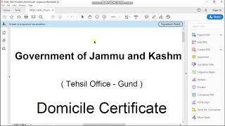 How To Verify/Validate Digital Signature | Certificate  | Domicile Certificate Using Adobe Acrobat