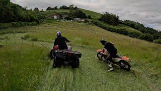 CARNAGE on the motorbikes!! Affy tackles Gee off the Quad... GOOD TIMES!