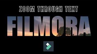 Create Zoom Through Text Effect in Filmora