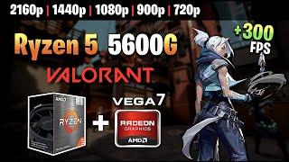  RYZEN 5 5600G + 16GB RAM ( Dual Channel )  VALORANT  720p | 900 | 1080p | 1440p | 4K  2021 