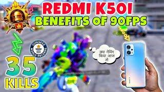 REDMI K50I 90 FPS DELAY? BGMI TEST WITH FPS METER - DIMENSITY 8100