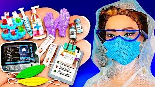 16 DIY Quarantine Crafts and Life hacks for Barbie & LOL doll - tests, masks, hospital and more