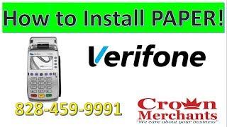 Installing paper in the Verifone terminal