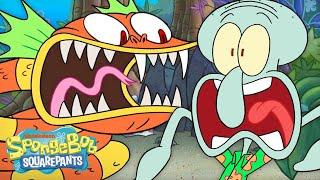 Squidward's Stuck in SpongeBob's Imagination | "Squidiot Box" Full Scene | SpongeBob