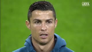 Cristiano Ronaldo singing Champions League Anthem vs Tottenham 2017