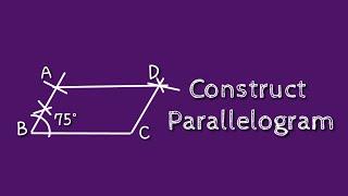 How to construct a parallelogram using compass.Draw a parallelogram.shsirclasses.