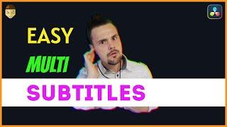 Easy Multiple Subtitles DaVinci Resolve