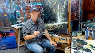 Wyland's Art Studio - MOUNTAIN RIVER SCENE