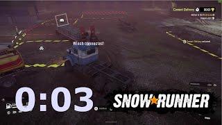 [WR Tie] SnowRunner Speedrun - Cement Delivery - 0:03