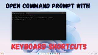 How to Open Command Prompt with Keyboard Shortcuts - what is shortcut key to open run command?