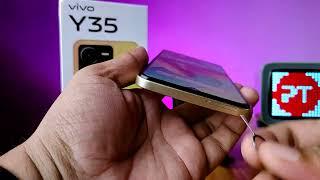 How to insert simcard and sd card in Vivo Y35