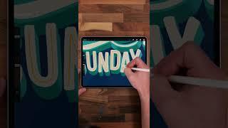 3D Lettering in Procreate #lettering #procreate #typography