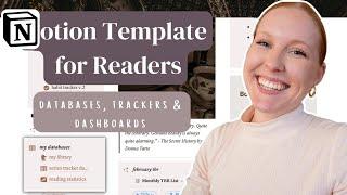A Reader's ULTIMATE Notion Template | library databases, reading trackers, & dashboard walkthrough