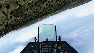 (4K) Falcon BMS 4.37 u4 & Beam Eye Tracker - F16 ramp start, VFR flight, airbase beatup & landing.