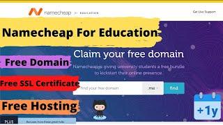 Namecheap Free Domain | SSL Certificate For One Year | Free Hosting On GitHub Page | Github Pack | 2