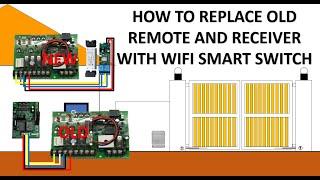 how to replace old autogate remote and receiver with wifi smart switch | autogate wifi switch
