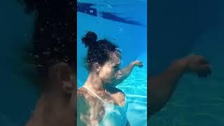 Girl Swims Underwater in the pool | #shorts #underwater #swimming #girl