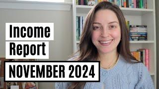 November 2024 Income Report | YouTube, Etsy, Credit Cards, HYSA Interest, and Business Expenses