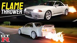 600HP BIG TURBO R32 SKYLINE GTR - The Flame Thrower Godzilla from Down Under