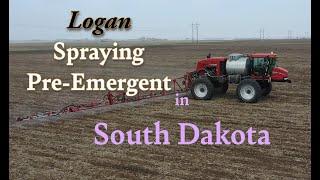 Logan Spraying Pre-Emergent on Soy Beans in South Dakota