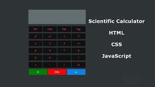 How to build a scientific calculator using JavaScript HTML and CSS | E-CODEC