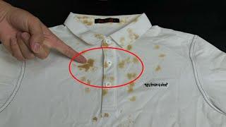 不管衣服沾上什麼污漬，教你一招，不需要費力刷洗，髒衣服瞬間潔白如新 easy stain removal tricks  #tips  instantly whiten clothes