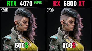 NVIDIA RTX 4070 SUPER VS AMD RADEON RX 6800  - TEST IN 20 GAMES AT 1080P , 2K , 4K