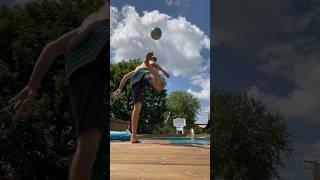 Attempting super difficult back heel trickshot #trickshots #soccer #futbol