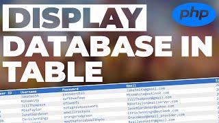 How to Display Data from a MySQL Database in a HTML Table Using PHP