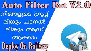 How To Create Advanced Auto Filter Bot V2.0 in Telegram | Simple steps | Malayalam