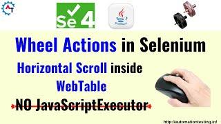 How to Scroll inside the WebElement in Selenium | Scroll inside WebTable |WebTable Horizontal Scroll