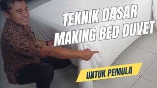 HOUSEKEEPING TUTORIAL STEP BY STEP BED MAKING DUVET #housekeeping #makeuproom #bedmaking