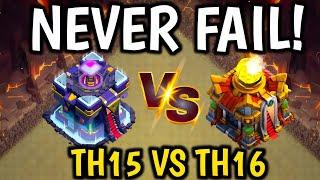 Effortless 3 Star | TH15 vs TH16 Attack Strategy | Best TH15 vs TH16 3 star Attack Strategy | coc