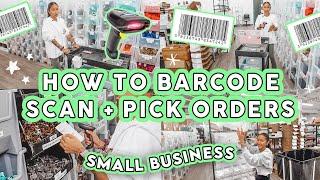 STUDIO VLOG #105 | How To Barcode, Scan + Pick Orders  Christmas Marketing Creations 