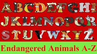 Endangered Animals for Kids | A-Z Animal Flashcards | Animal Alphabet | Learn ABC with Alphabetimals