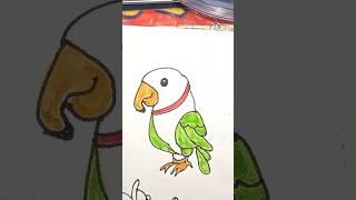 Easy to draw a beautiful parrot #parrot #drawing #art #ytshorts #tranding #fyp #drawingbirds