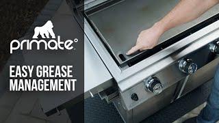Grilla Grills ClearView Grease Management on the Primate Grill and Griddle