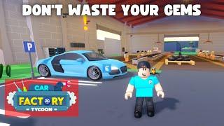 Car Factory Tycoon Beginner Tips and Tricks Roblox